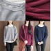 2021 fall gray cotton knit tops oversize casual batwing sleeve sweater pullover