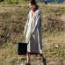 Fashion Gray Loose Woolen Overcoat New Women Casual Outfits